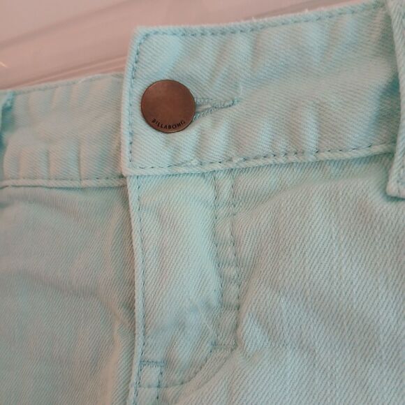 Billabong Laneway Jean Cutoff Shorts Juniors Size 5 Aqua Distressed Summer - Picture 4 of 7